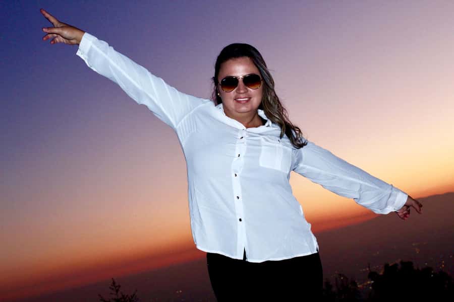 Andes sunset - Cordillera Andes panoramic with picnic - The long day and the practical limits