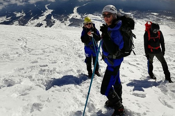Ascent of the Llaima Volcano - The snow descent is more than a walk downhill