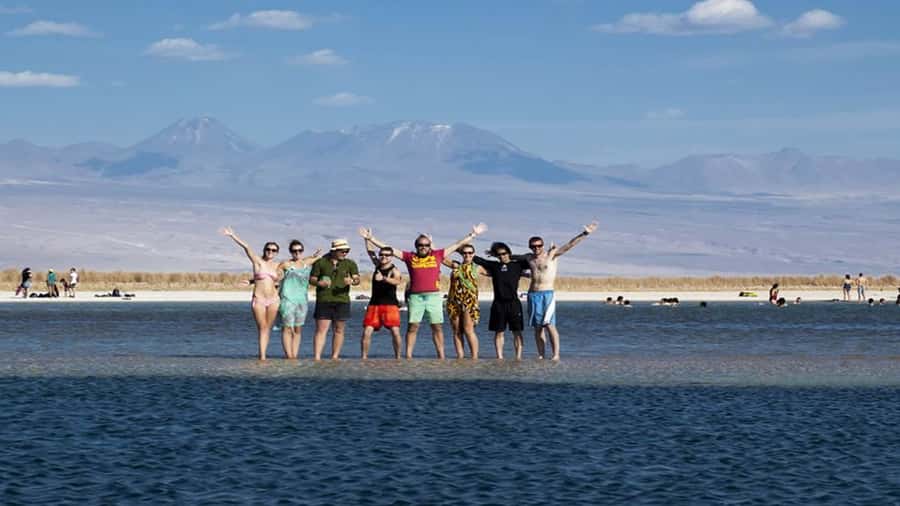 Cejar Lagoon, Tebenquiche Lagoon and Ojos del Salar - Floating at turquoise Cejar Lagoon