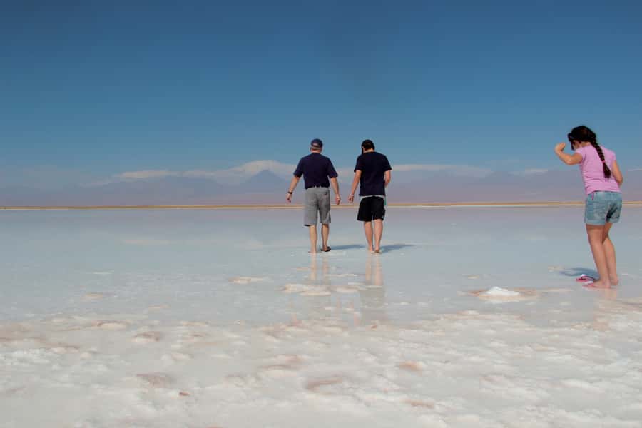 Cejar & Tebenquiche Lagoons Tour with Ojos del Salar Atacama - Leaving San Pedro and reaching the salt flat