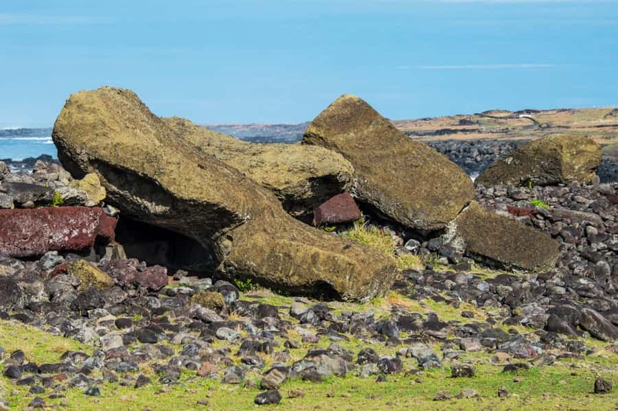 Easter Island Private Tour: Majestic Megaliths South & East - Vaihu shows an ancient village in outline