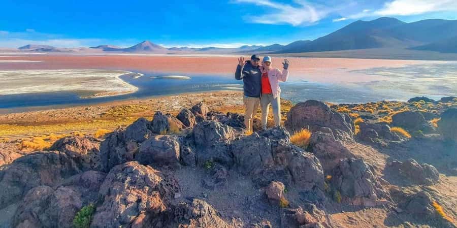 From Atacama | Uyuni salt flat 4 days the largest salt flat - Day 2: Canyons, caves, and remote lagoons
