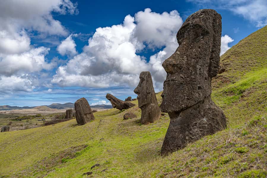 From Hanga Roa: Easter Island Highlights 2-Day Tour - Day two: cliffs, red stone, caves, and unusual moai placement