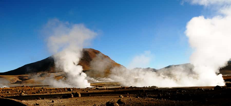 From San Pedro de Atacama: Tatio Geysers and Machuca Tour - The two-hour climb from San Pedro