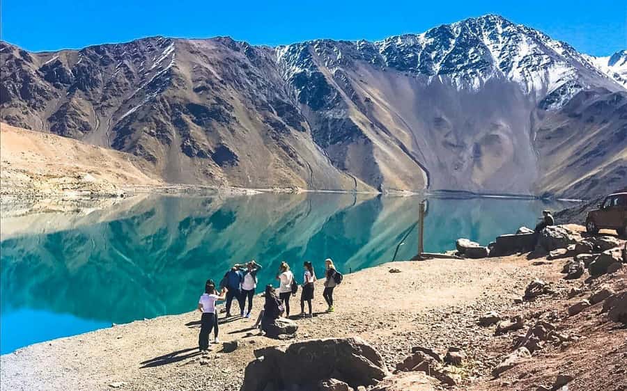 Full-Day Embalse del Yeso & Hot Springs Tour from Santiago - Three hours at the turquoise Embalse del Yeso