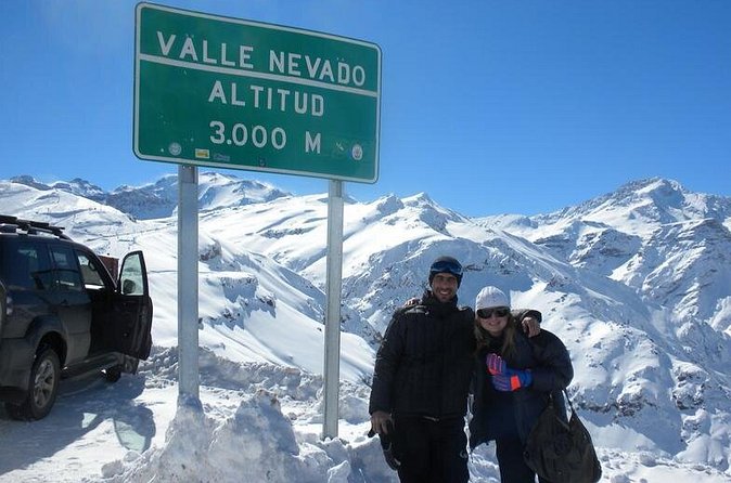 Half Day Private Trip to Valle Nevado with Cheese and Wine Carbon Neutral trip - A short walk to Plaza de los Pumas