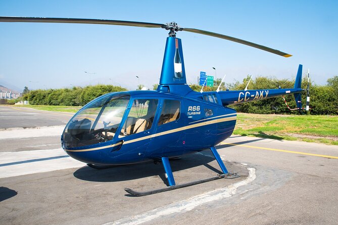 Private Helicopter Tour above Santiago with hotel transport - The National Stadium and Chilean sports history