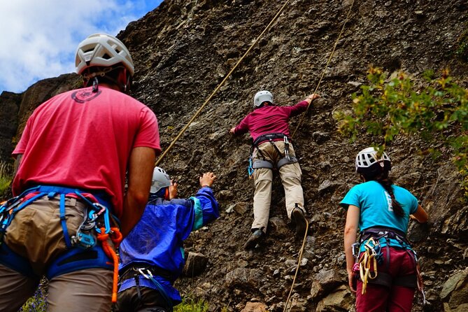 Rock Climbing Day in Coyhaique Chilean Patagonia - Fields and Mountains From the Rock Wall