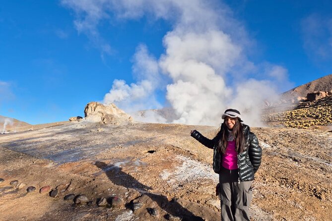 San Pedro Atacama Geyser Day Trip - Walking among the steaming vents