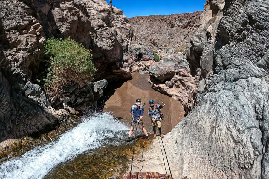 San Pedro de Atacama: Desert Tour with Canyoning & Trekking - Four waterfall rappels and canyon obstacles