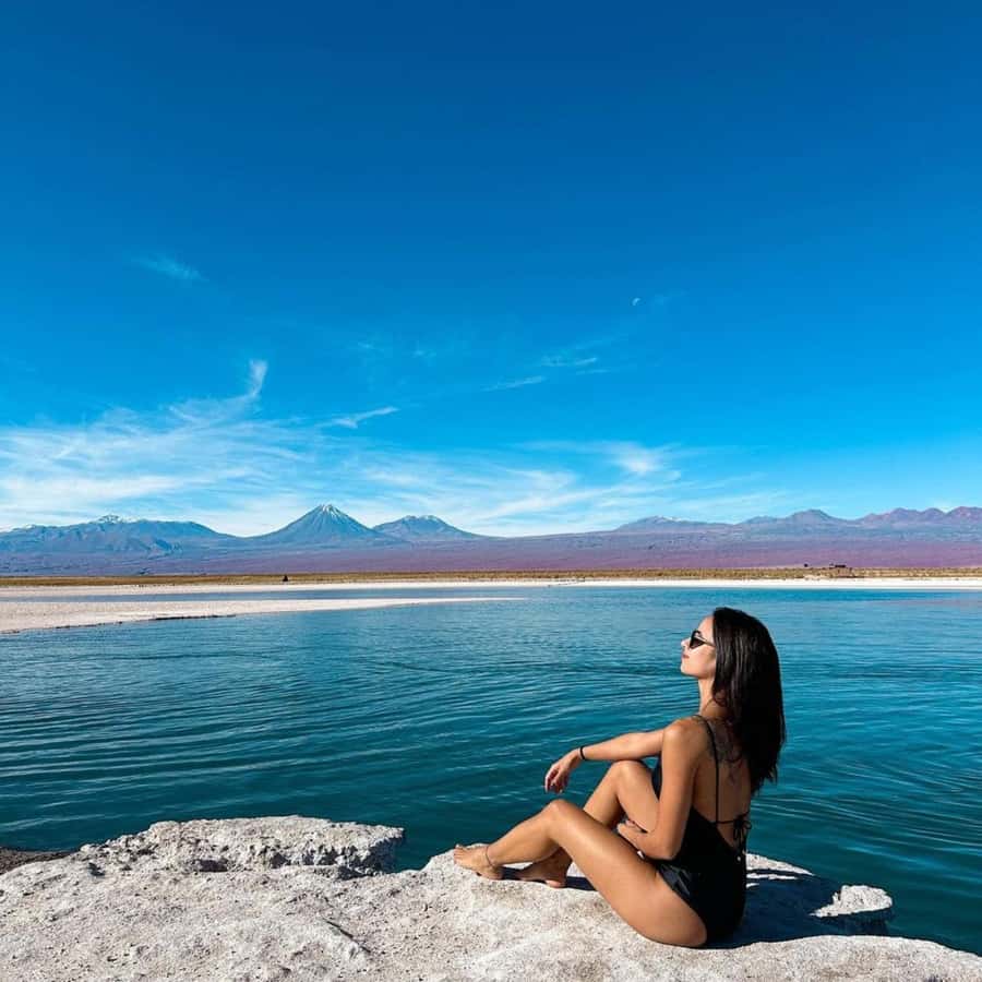 San Pedro de Atacama: Laguna Cejar - Ojos del Salar shows the quiet side of the salt flats