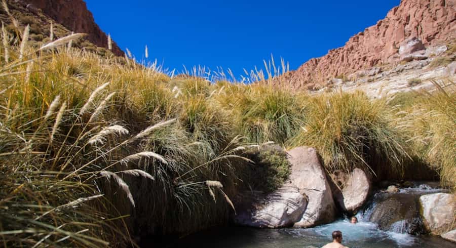 SAN PEDRO DE ATACAMA: PURITAMA HOT SPRINGS WITH ENTRANCE FEE - Entering the eight Puritama pools