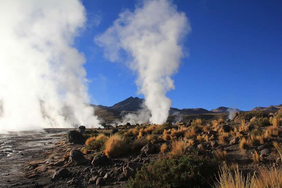 San Pedro de Atacama: Tatio Geysers and Machuca Tour - Watching Tatio wake up at dawn