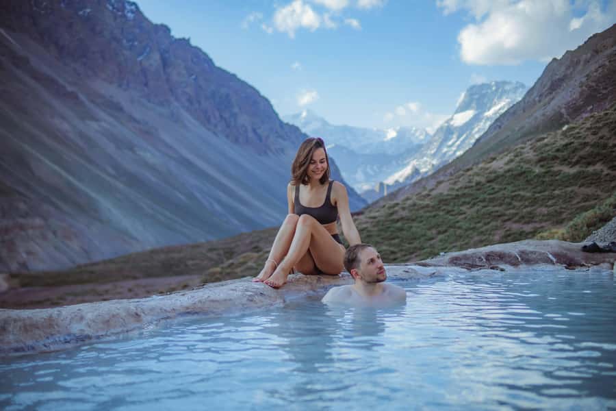 Santiago: Cajón del Maipo Hot Springs & Chilean Barbecue - Veil of the Bride Waterfall and the mountain viewpoints