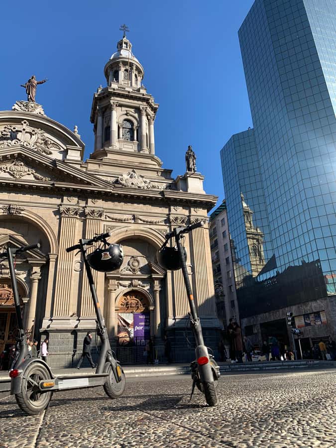 Santiago: Electric Scooter City Tour with Lunch - Along the Alameda to La Moneda Palace