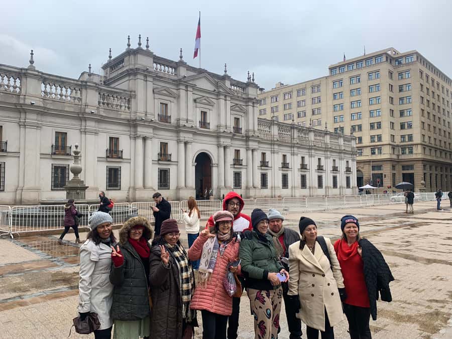 Santiago: Guided Walking Tour through the Historic Center - Santa Lucia Hill and its yellow-green fountain