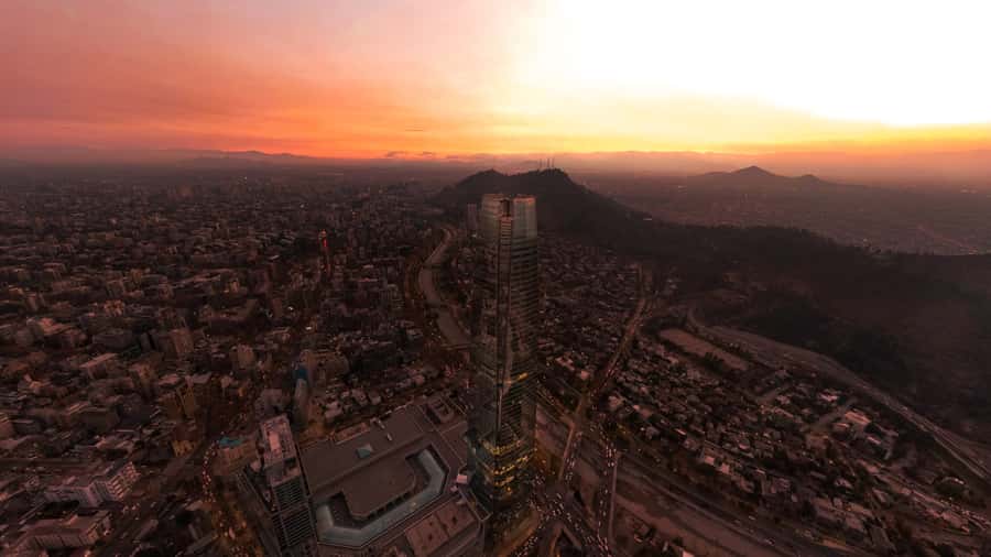 Santiago Sunset: Places where you will see the best sunsets - The Bahá’í Temple and its foothill view