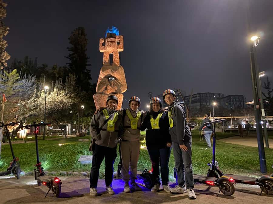 Santiago sunset tour on an electric scooter. City and nature - Riding the Cable Car for 10 Minutes