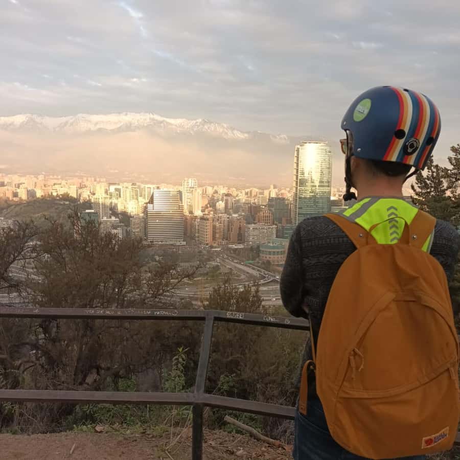 Santiago sunset tour on an electric scooter. City and nature - Public Art at the Sculpture Park