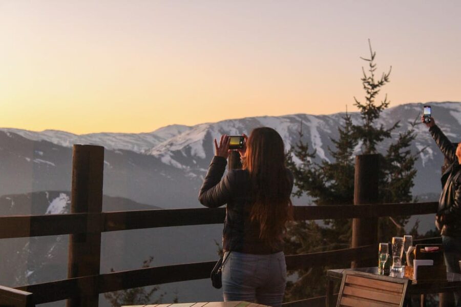 Sunset over the Andes Mountains - What the six-hour schedule really feels like